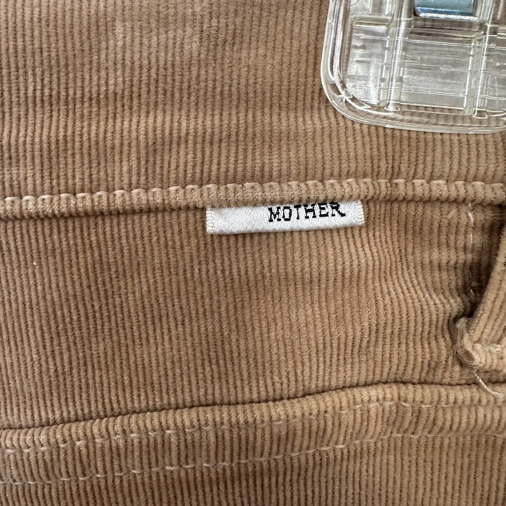 MOTHER Cafe Spice Corduroy Wide Leg Pants Womens Size 27 HW Tunnel Vision Sneak - Picture 4 of 13
